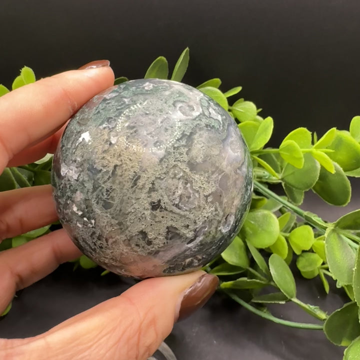 Moss Agate Sphere 70mm