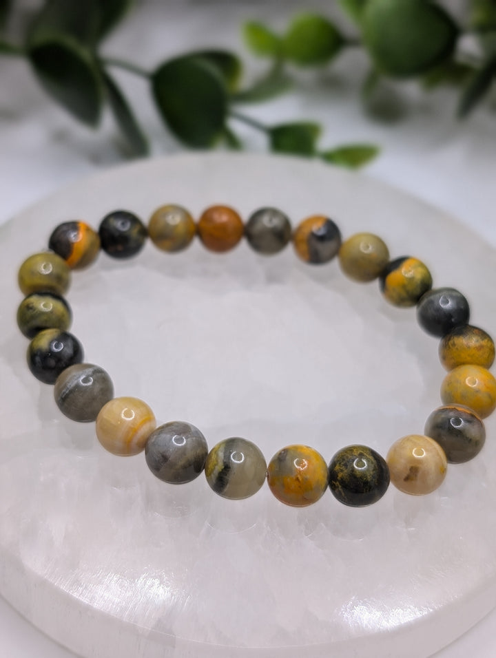 Bumble Bee Jasper 8mm Bracelet