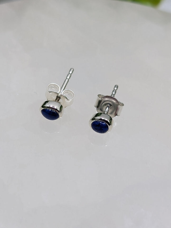 Lapis Lazuli Sterling Silver Stud Earrings