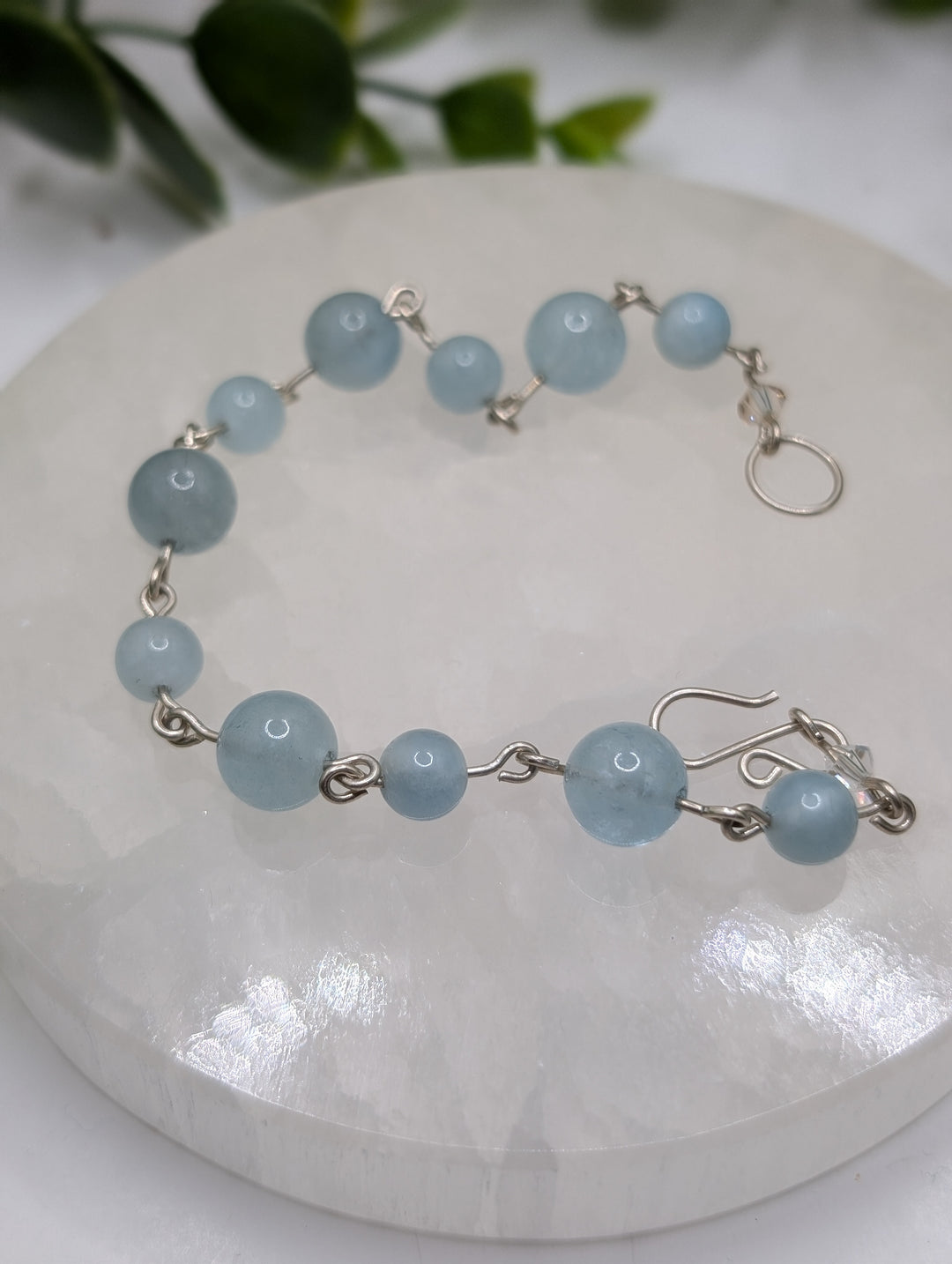 Aquamarine Sterling Silver Bracelet