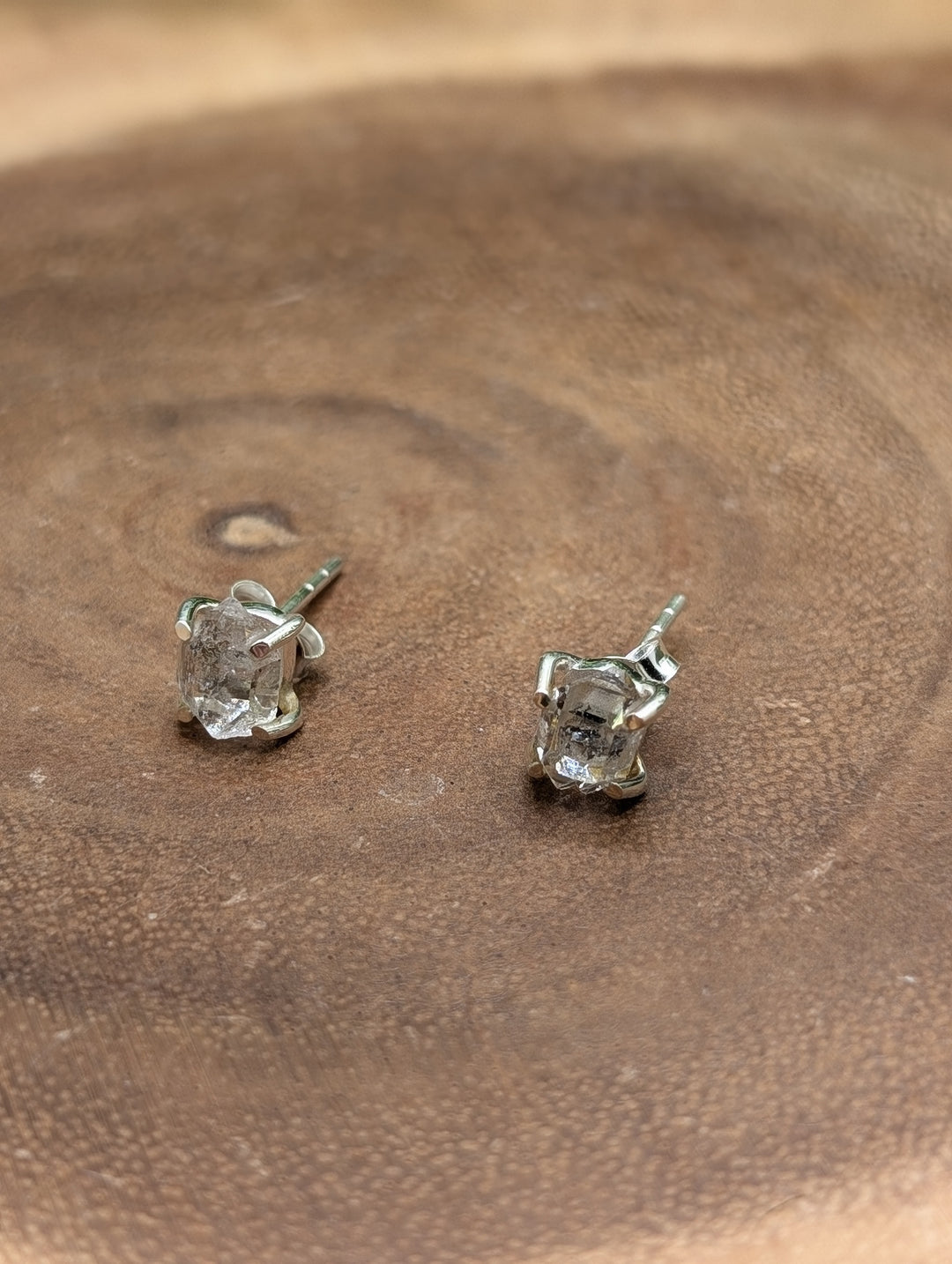 Herkimer Diamond Sterling Silver Stud Earrings