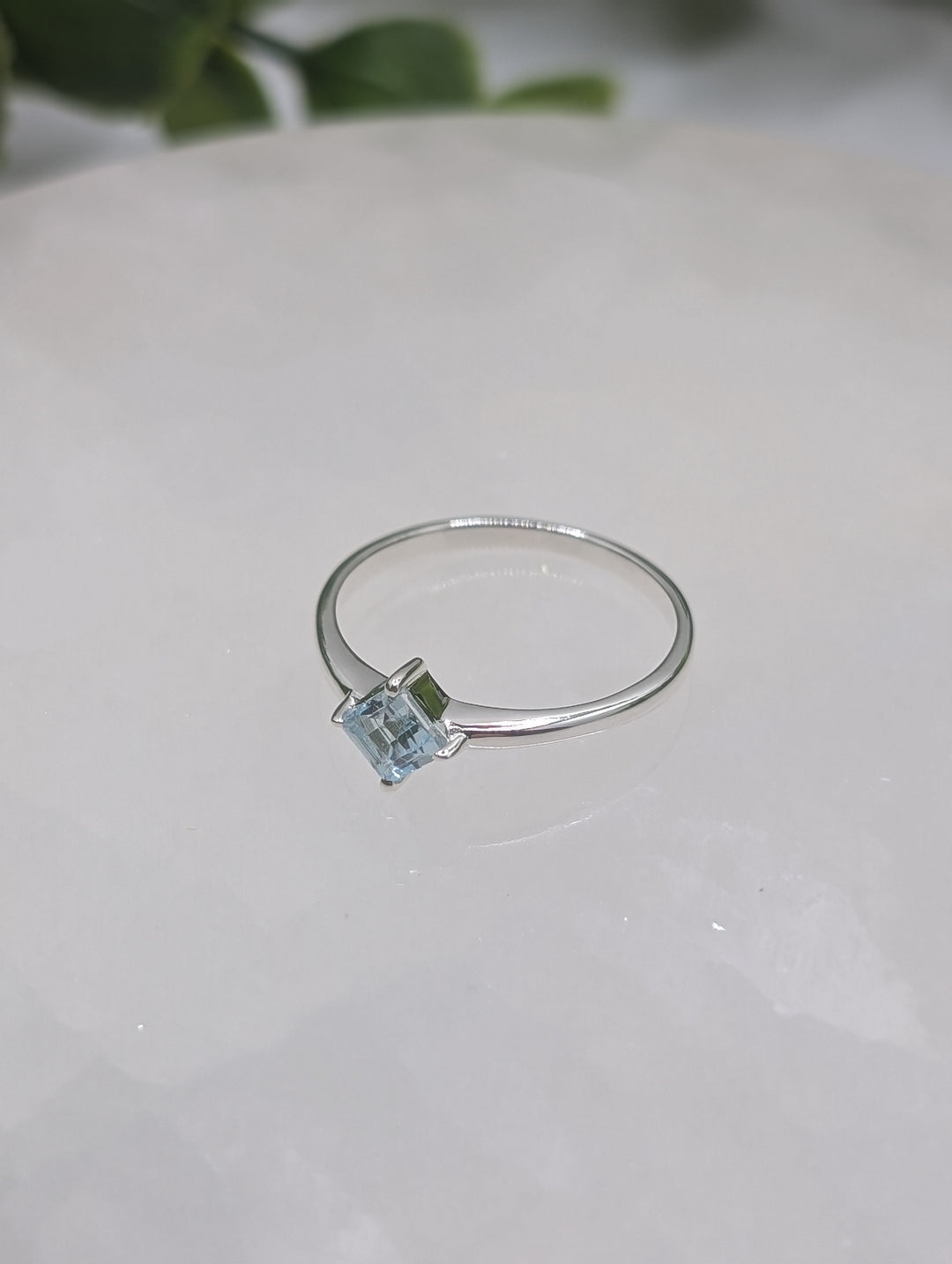 Blue Topaz Sterling Silver Ring