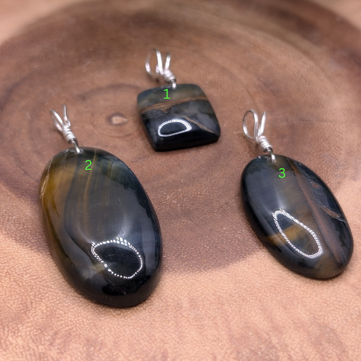 Blue & Golden Tiger Eye Pendant
