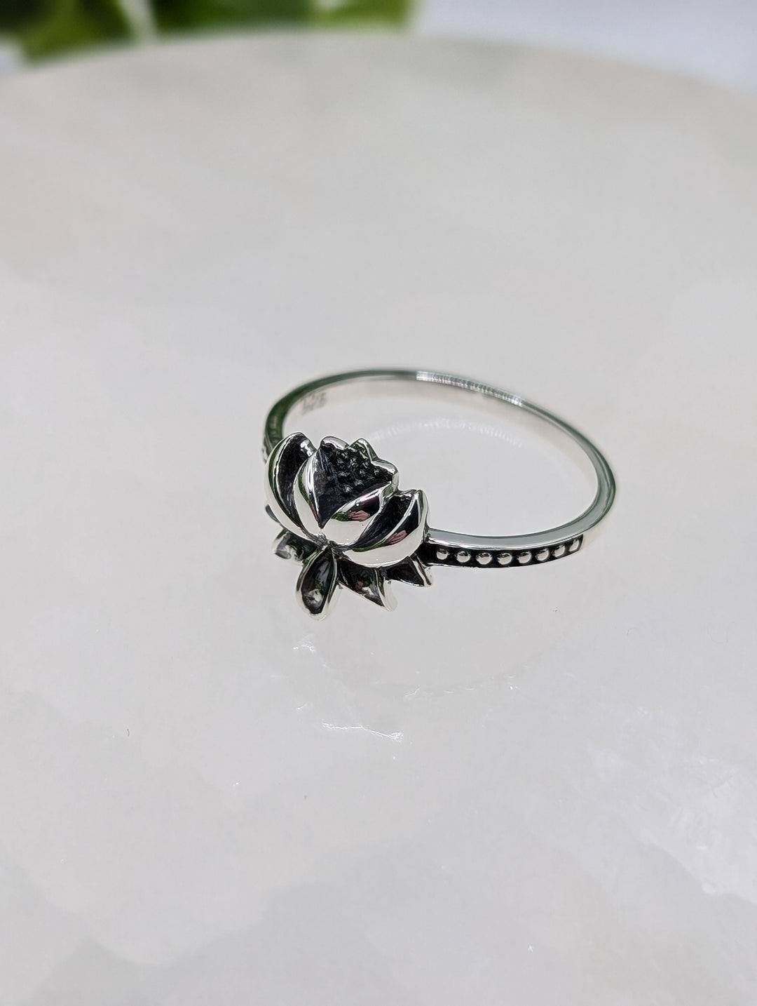 Sterling Silver Lotus Ring