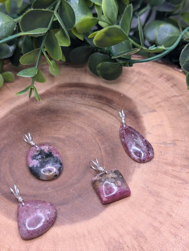 Rhodonite Crystal Pendant