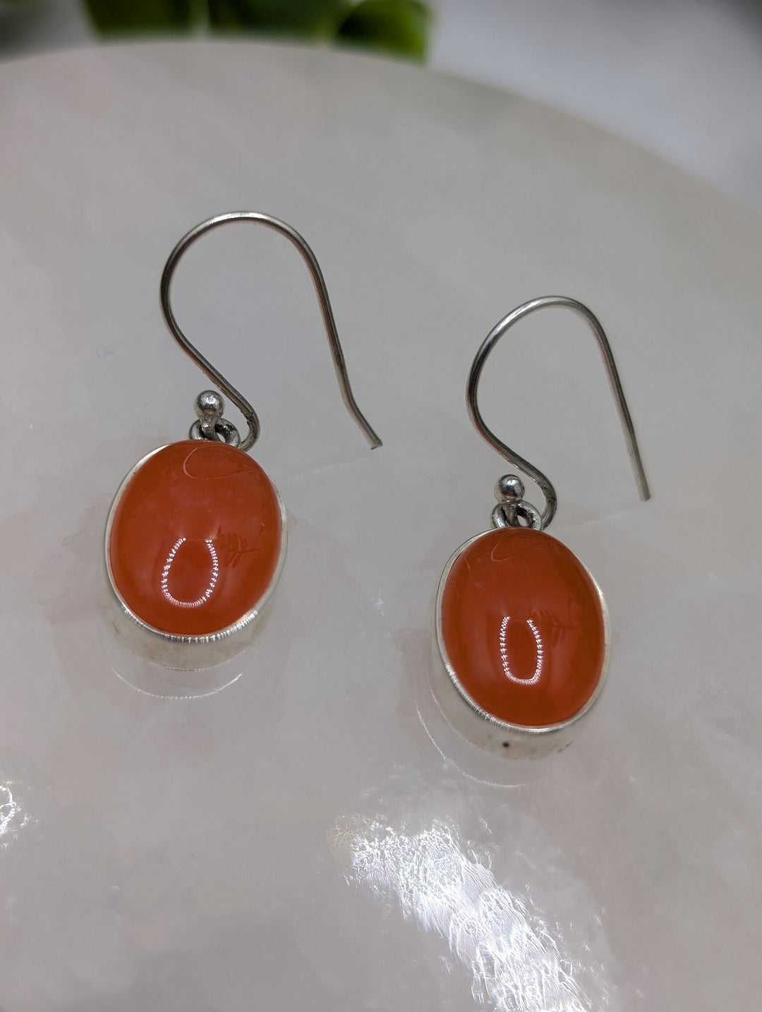 Carnelian Sterling Silver Earrings