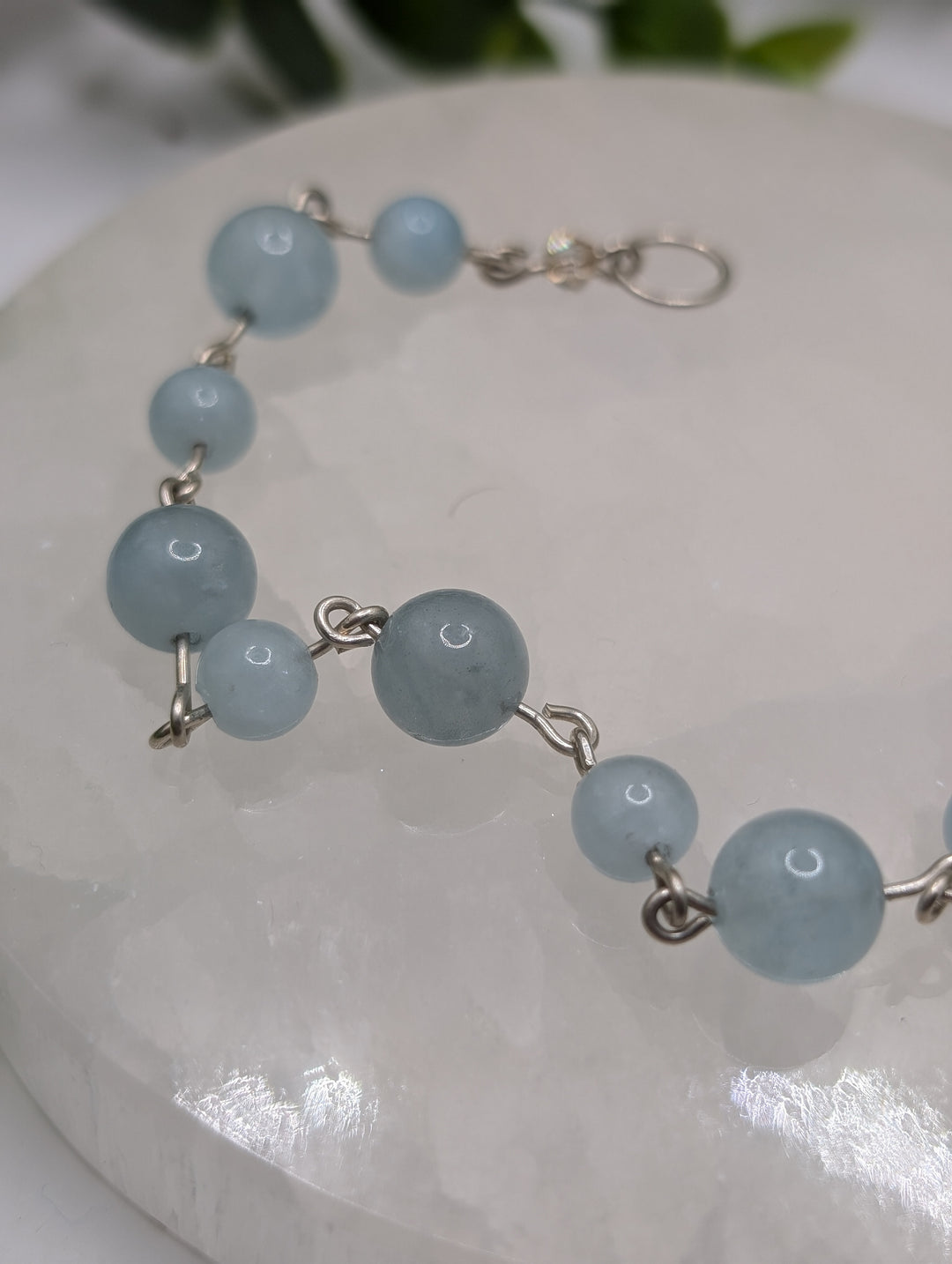 Aquamarine Sterling Silver Bracelet