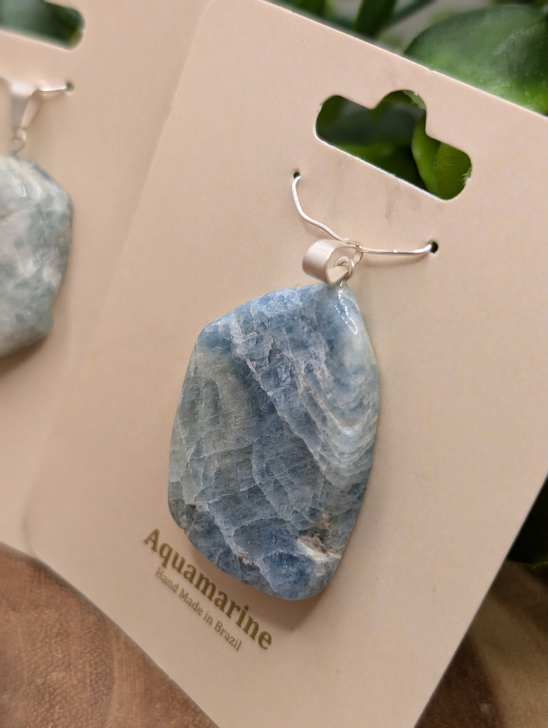 Aquamarine Sterling Silver Pendant