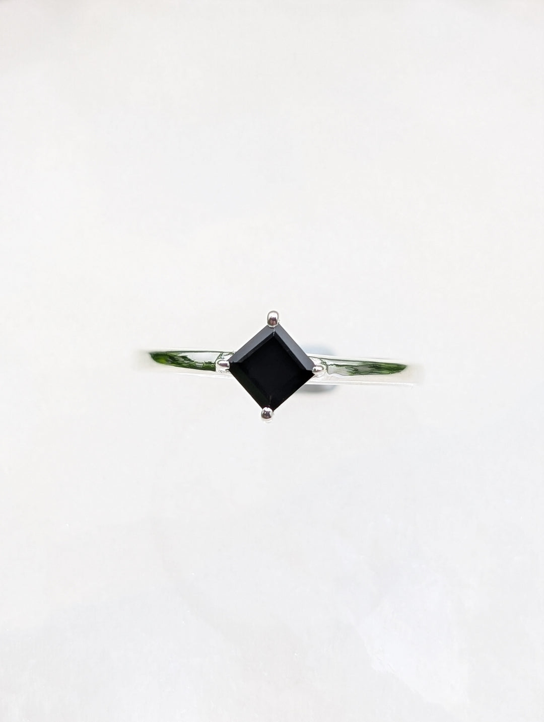 Sterling Silver Black Tourmaline Ring