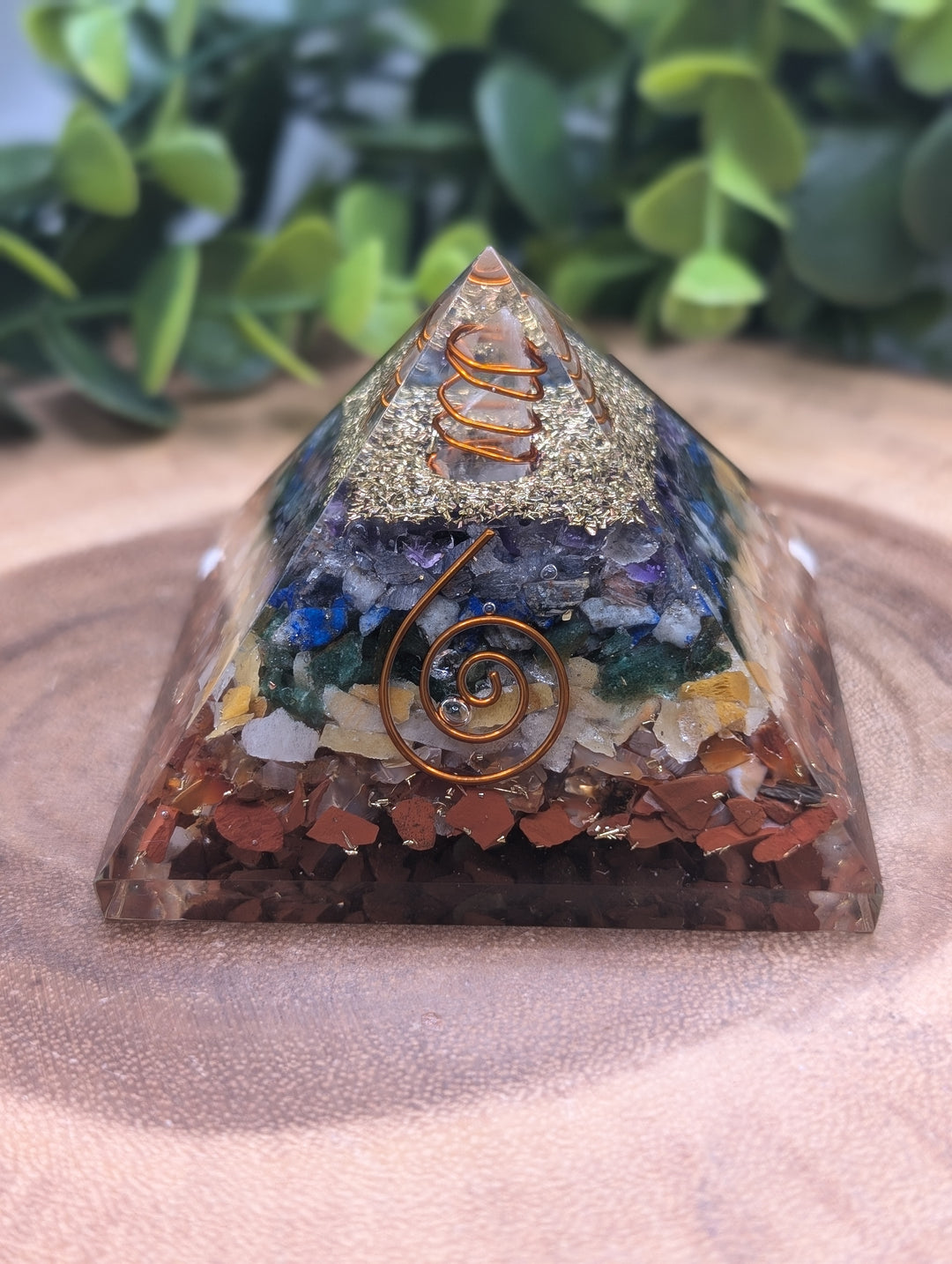 7 Chakra Orgonite Pyramid