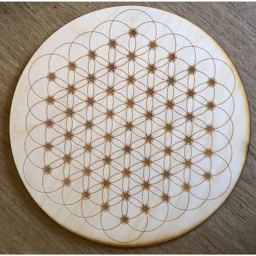 8" Flower of Life Dotted Crystal Grid