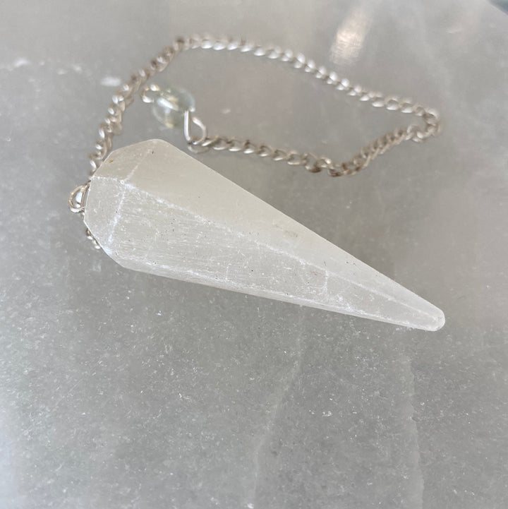 Satin Spar (Selenite) Pendulum