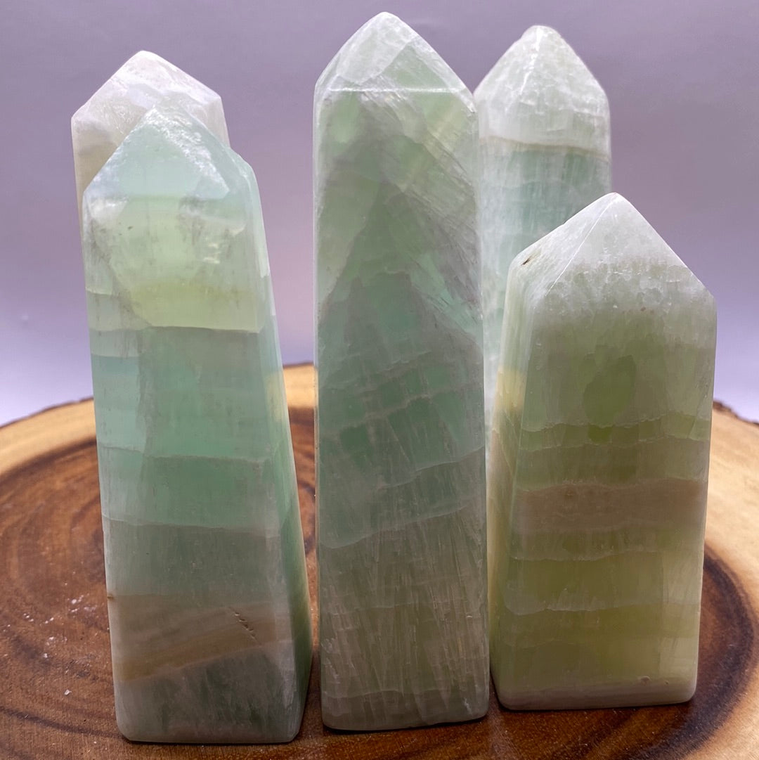 Pistachio Calcite Towers