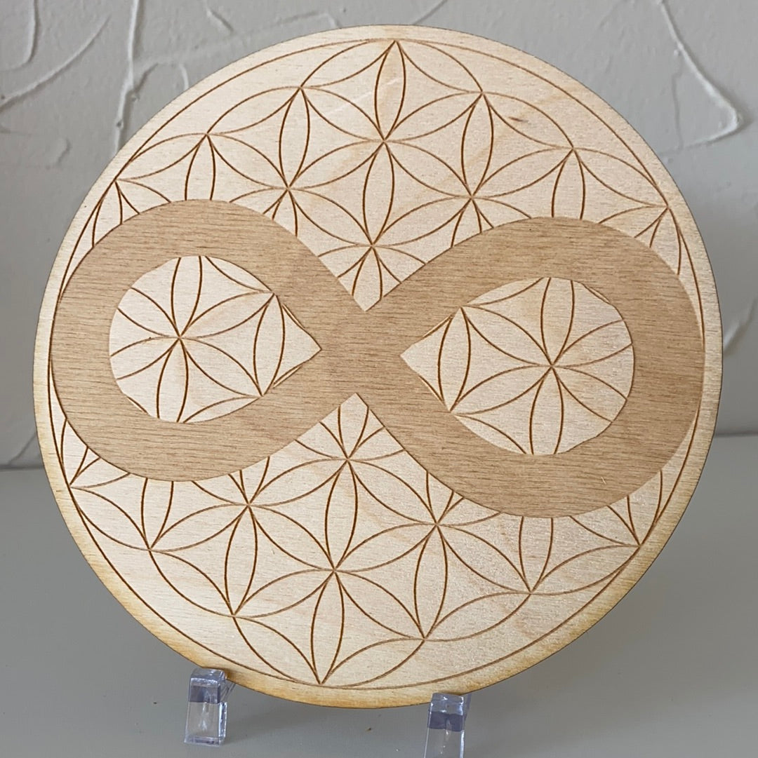 Infinity Flower of Life Crystal Grid 6”