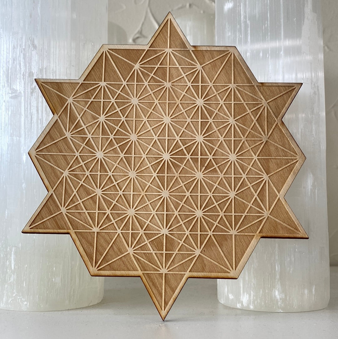 Tetrahedron Crystal Grid 8”