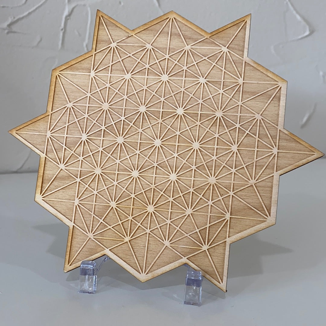 Tetrahedron Crystal Grid 6”