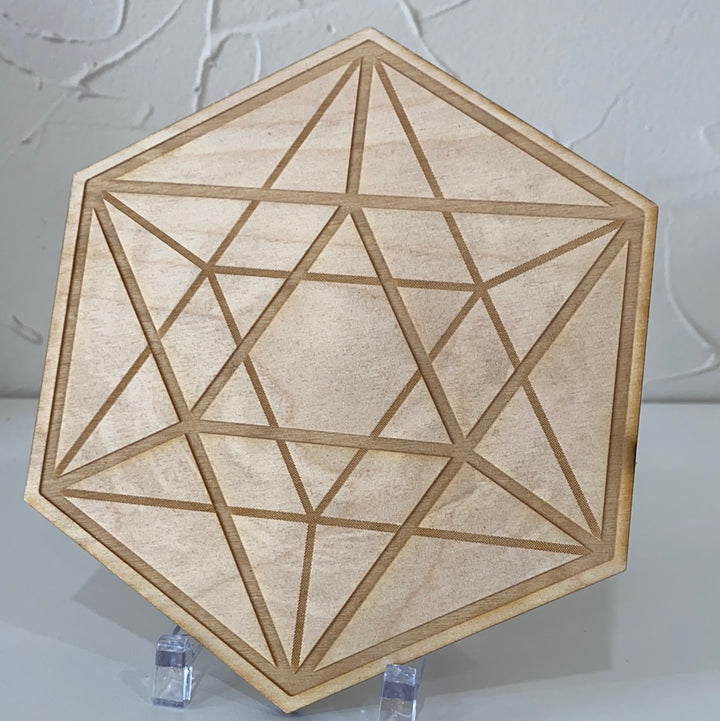 Icosahedron Crystal Grid 6”