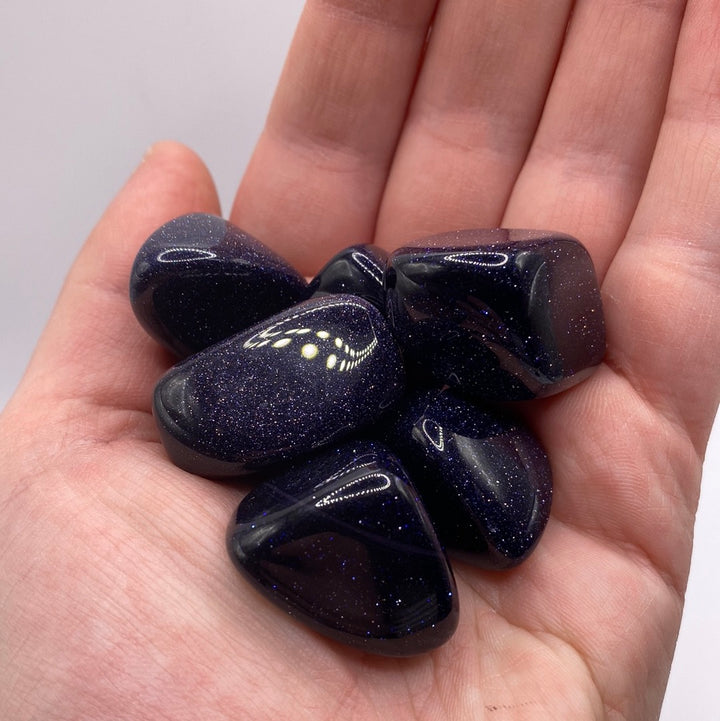 Blue Goldstone Tumbled