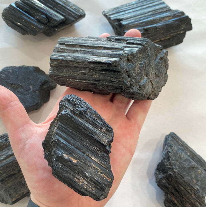 Black Tourmaline Rough Cut Small (300-500 g)