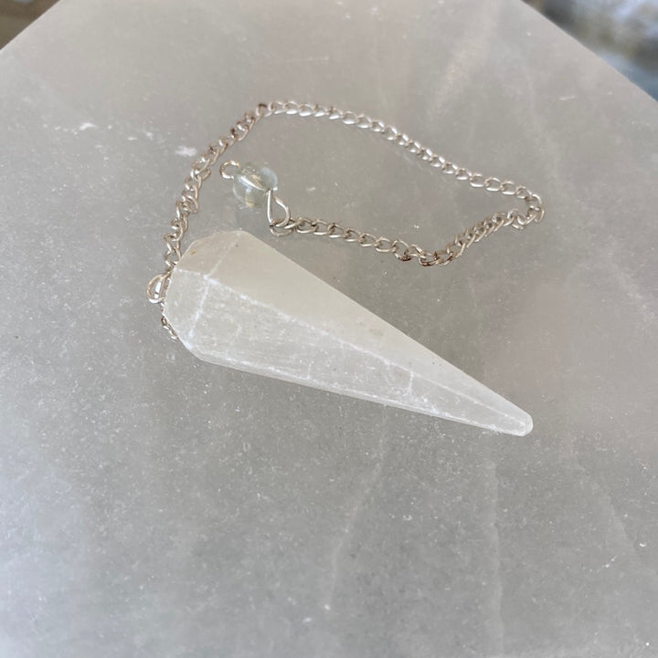 Satin Spar (Selenite) Pendulum