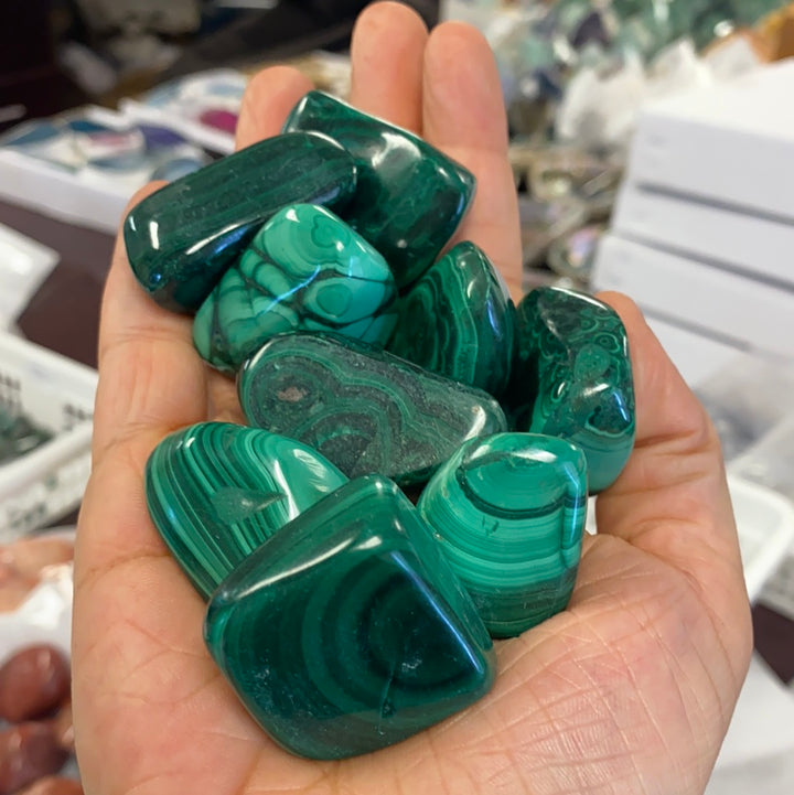 Malachite Tumbled Stones