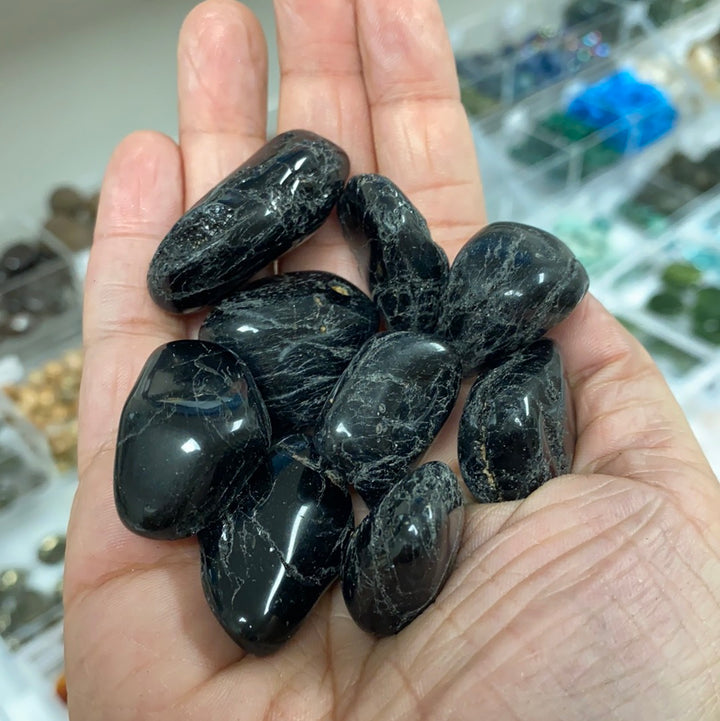 Black Tourmaline Tumbled Stone (M-L)