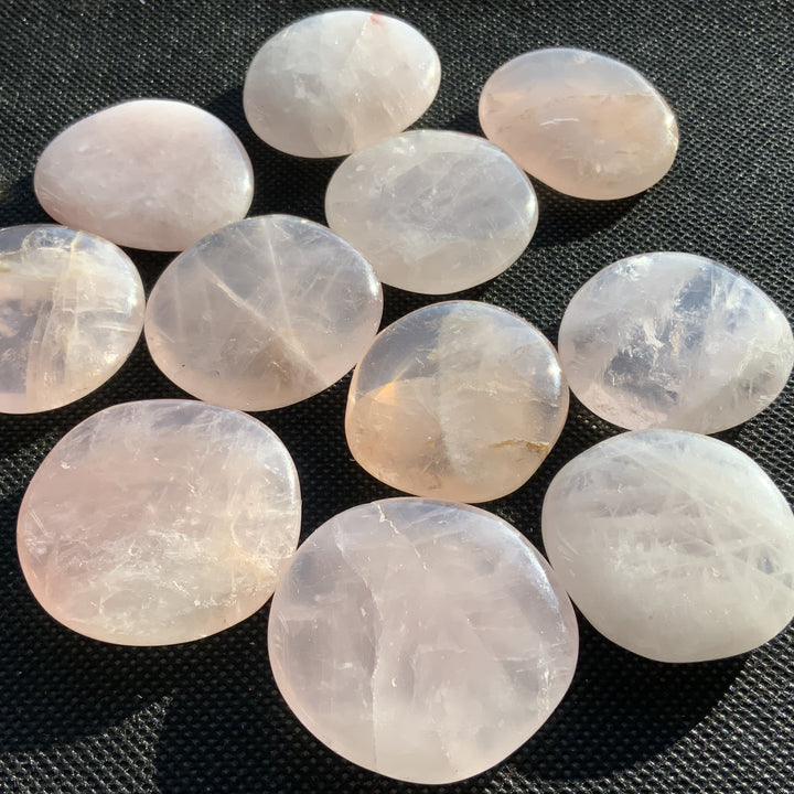 Rose Quartz Polished Palm Stone Crystal