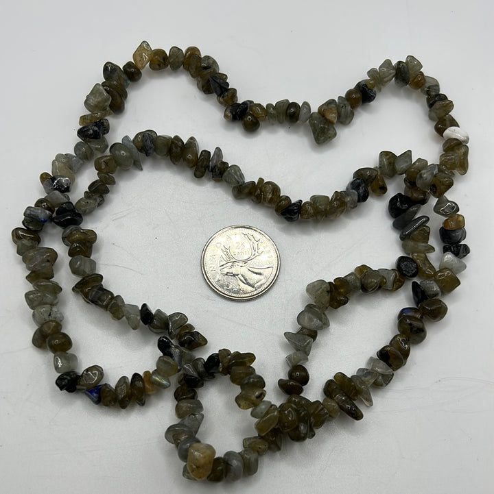 Labradorite 30” Chip Necklace