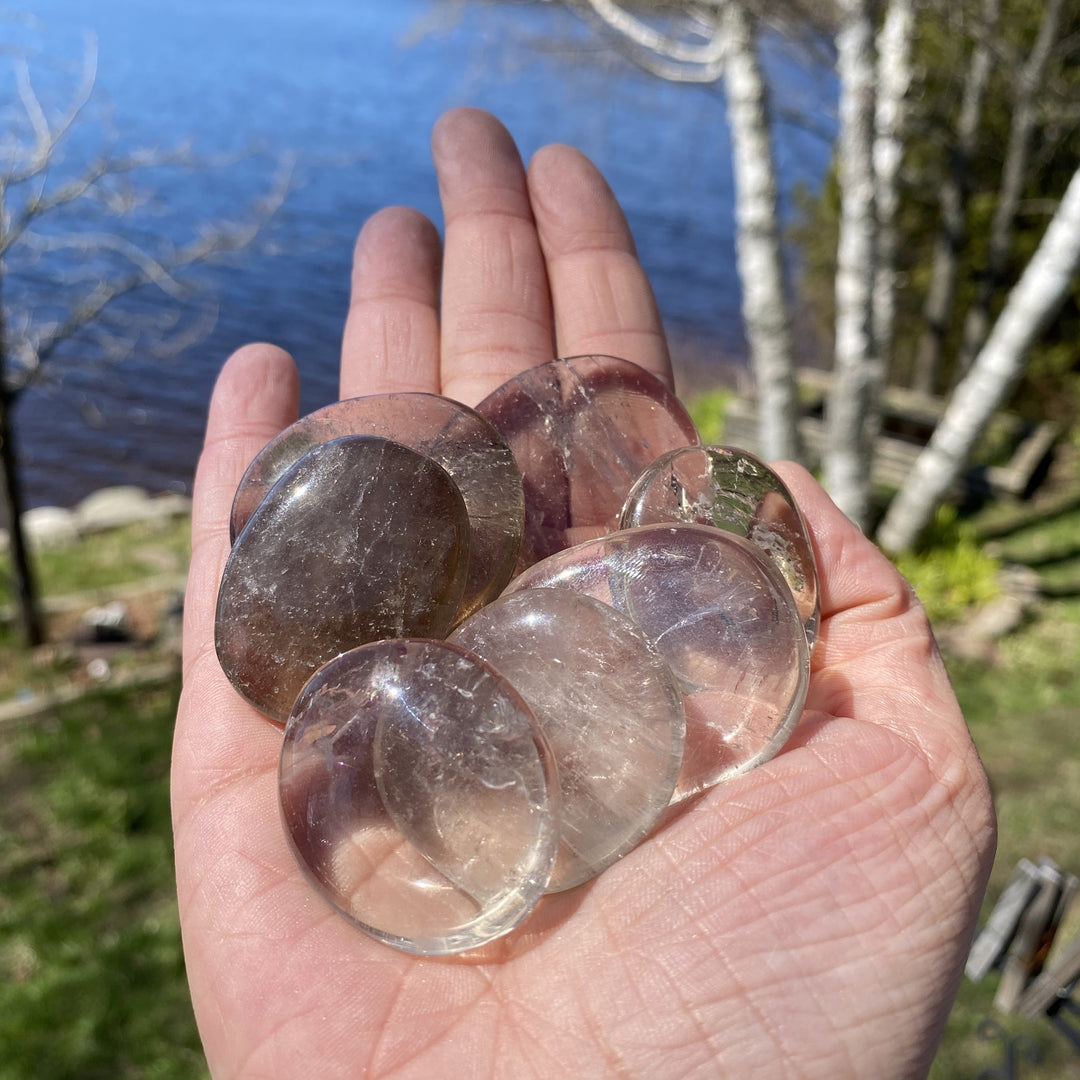 Smokey Quartz Polished Palm Stone Crystal