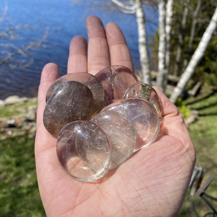 Smokey Quartz Polished Palm Stone Crystal