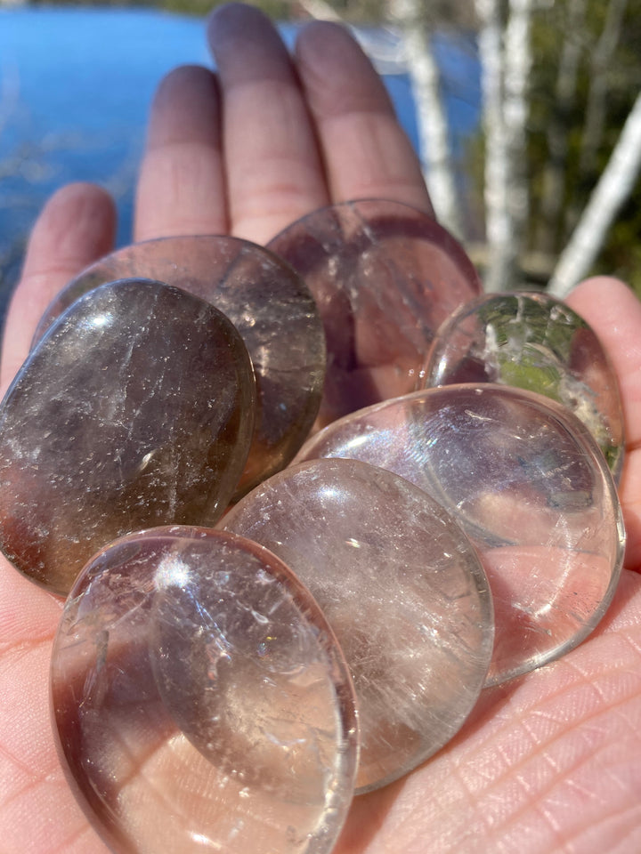 Smokey Quartz Polished Palm Stone Crystal